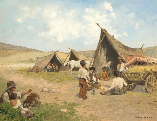 Ludovic Bassarab Nomads oil painting picture